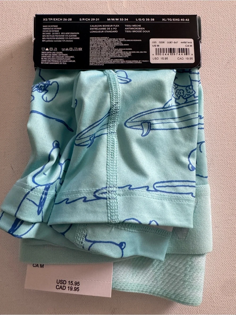 Snoopy Boxer Briefs Mens Medium American Eagle Flex